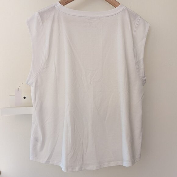 NWT Talbots Extended Shoulder Crewneck Muscle Tee 100% Cotton Women's XLP - Picture 3 of 6
